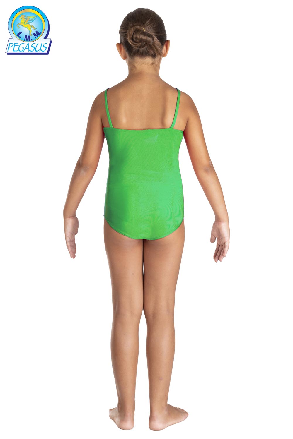 BODY LYCRA SPALLINE TINTA UNITA VERDE BAMBINA